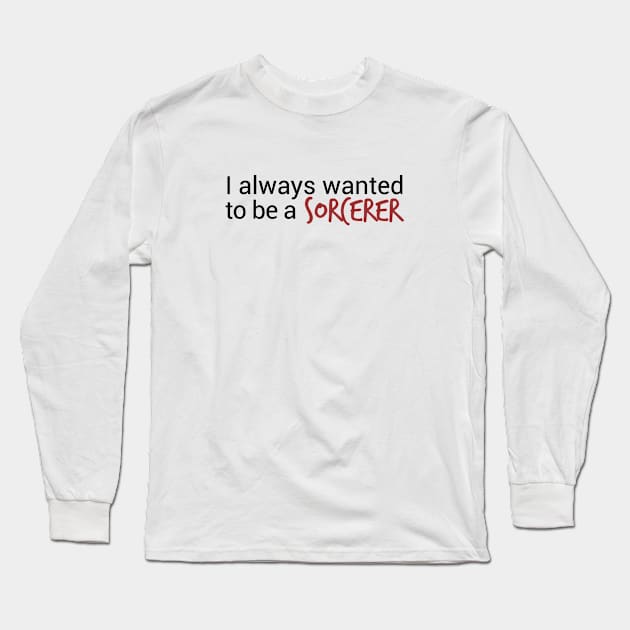 Character class: Sorcerer (White) Long Sleeve T-Shirt by Fairytale Tees